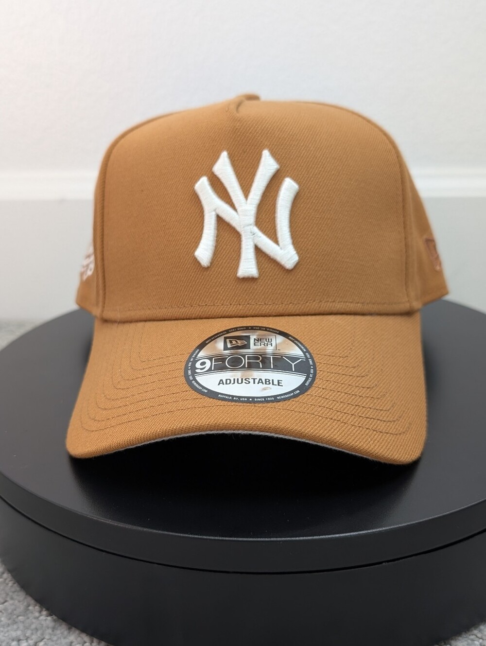 New Era Khaki New York Yankees A-Frame 9FORTY Adjustable Hat